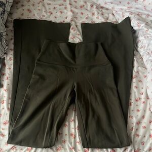 Olive Green Women's High-Waisted Pants